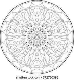 Flower Mandala. Vintage decorative elements. 