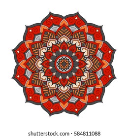Flower Mandala. Vintage decorative elements. Oriental pattern, vector illustration. Islam, Arabic, Indian, spain, turkish, pakistan, chinese,ottoman motifs.