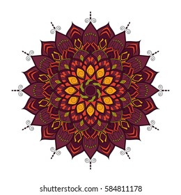 Flower Mandala. Vintage decorative elements. Oriental pattern, vector illustration. Islam, Arabic, Indian, spain, turkish, pakistan, chinese,ottoman motifs.