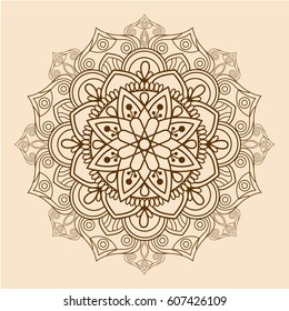 Flower Mandala. Vintage decorative elements. Oriental pattern, vector illustration. Islam, Arabic, Indian, moroccan,spain, turkish, pakistan, chinese, mystic, ottoman motifs. Coloring book page