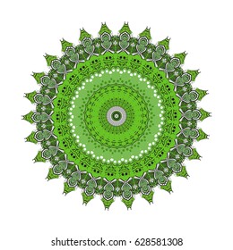 Flower Mandala. Vintage decorative elements. Coloring book page