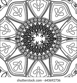 flower mandala. vintage decorative elements. oriental pattern