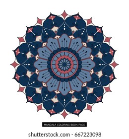 Flower Mandala. Vintage decorative elements. Oriental pattern, vector illustration. Islam, Arabic, Indian, spain, turkish, pakistan, chinese,ottoman motifs. 