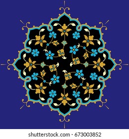 Flower Mandala. Vintage decorative elements. Oriental pattern, vector illustration. Islam, Arabic, Indian, turkish, pakistan, chinese, ottoman motifs