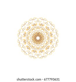 Flower Mandala. Vintage decorative elements. Oriental pattern, vector illustration.
