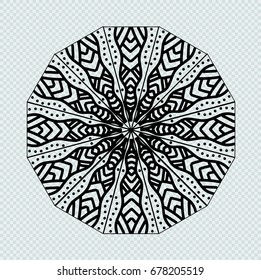 Flower Mandala. Vintage decorative elements. Oriental pattern, vector illustration. Islam, Arabic, Indian, moroccan,spain, turkish, pakistan, chinese, mystic, ottoman motifs. Coloring book page