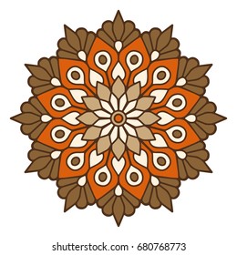 Flower Mandala. Vintage decorative elements. Oriental pattern, vector illustration. Islam, Arabic, Indian, moroccan,spain, turkish, pakistan, chinese, mystic, ottoman motifs. Coloring book page