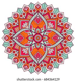 Flower Mandala Vintage Decorative Elements Oriental Pattern Vector Illustration Islam Arabic
