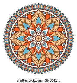 Flower Mandala. Vintage decorative elements. Oriental pattern, vector illustration. Islam, Arabic, Indian, moroccan,spain, turkish, pakistan, chinese, mystic, ottoman motifs. Coloring book page