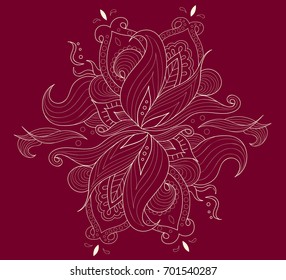 Flower Mandala. Vintage decorative elements. vector illustration 