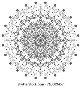 Flower Mandala. Vintage decorative elements. Oriental pattern, vector illustration