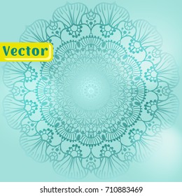 Flower Mandala. Vintage decorative elements. Oriental pattern, vector illustration