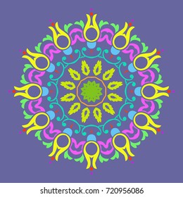 Flower Mandala. Vintage decorative elements. Oriental pattern, vector illustration. Islam, Arabic, Indian, moroccan,spain, turkish, pakistan, chinese, mystic, ottoman motifs.