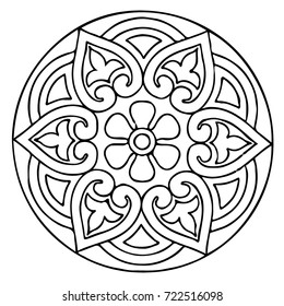 Flower Mandala. Vintage decorative elements. Oriental pattern vector Islam, Arabic, Indian, moroccan,spain, turkish, pakistan, chinese, mystic, ottoman motifs. Company mark, emblem, element, geometric