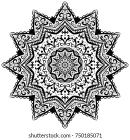 Flower Mandala. Vintage decorative elements