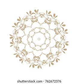Flower Mandala. Vintage decorative elements. Oriental pattern, vector illustration. Islam, Arabic, Indian, moroccan,spain, turkish, pakistan, chinese, mystic, ottoman motifs.