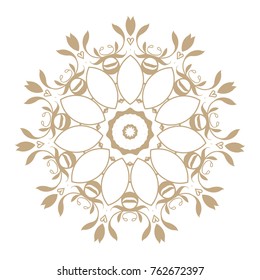 Flower Mandala. Vintage decorative elements. Oriental pattern, vector illustration. Islam, Arabic, Indian, moroccan,spain, turkish, pakistan, chinese, mystic, ottoman motifs.