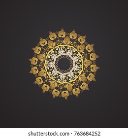 Flower Mandala. Vintage decorative elements. Oriental pattern, vector illustration. Islam, Arabic, Indian, moroccan,spain, turkish, pakistan, chinese, mystic, ottoman motifs.
