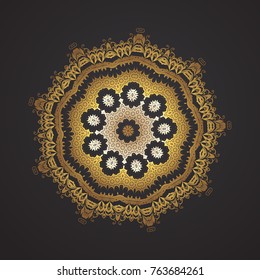 Flower Mandala. Vintage decorative elements. Oriental pattern, vector illustration. Islam, Arabic, Indian, moroccan,spain, turkish, pakistan, chinese, mystic, ottoman motifs.