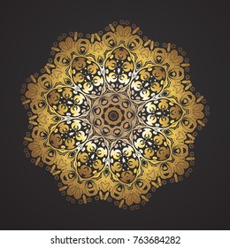 Flower Mandala. Vintage decorative elements. Oriental pattern, vector illustration. Islam, Arabic, Indian, moroccan,spain, turkish, pakistan, chinese, mystic, ottoman motifs.