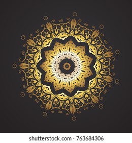 Flower Mandala. Vintage decorative elements. Oriental pattern, vector illustration. Islam, Arabic, Indian, moroccan,spain, turkish, pakistan, chinese, mystic, ottoman motifs.