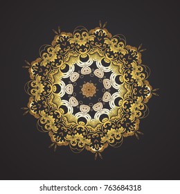Flower Mandala. Vintage decorative elements. Oriental pattern, vector illustration. Islam, Arabic, Indian, moroccan,spain, turkish, pakistan, chinese, mystic, ottoman motifs.