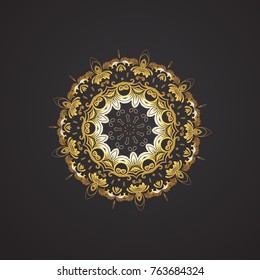 Flower Mandala. Vintage decorative elements. Oriental pattern, vector illustration. Islam, Arabic, Indian, moroccan,spain, turkish, pakistan, chinese, mystic, ottoman motifs.