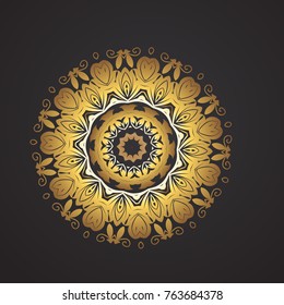Flower Mandala. Vintage decorative elements. Oriental pattern, vector illustration. Islam, Arabic, Indian, moroccan,spain, turkish, pakistan, chinese, mystic, ottoman motifs.
