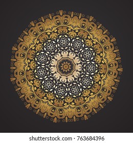 Flower Mandala. Vintage decorative elements. Oriental pattern, vector illustration. Islam, Arabic, Indian, moroccan,spain, turkish, pakistan, chinese, mystic, ottoman motifs.
