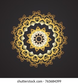 Flower Mandala. Vintage decorative elements. Oriental pattern, vector illustration. Islam, Arabic, Indian, moroccan,spain, turkish, pakistan, chinese, mystic, ottoman motifs.