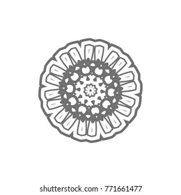 Flower Mandala. Vintage decorative elements. Oriental pattern, vector illustration. Islam, Arabic, Indian, moroccan,spain, turkish, pakistan, chinese, mystic, ottoman motifs, black outlines on isolate