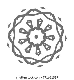 Flower Mandala. Vintage decorative elements. Oriental pattern, vector illustration. Islam, Arabic, Indian, moroccan,spain, turkish, pakistan, chinese, mystic, ottoman motifs, black outlines on isolate