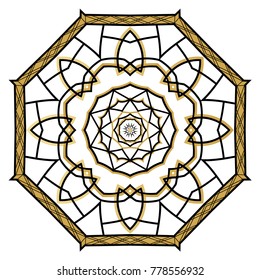 Flower Mandala. Vintage decorative elements. Oriental pattern, vector illustration. Coloring book page. Islam, Arabic, Indian, moroccan spain turkish mystic ottoman motifs