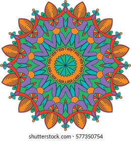 Flower Mandala. Vintage decorative elements.Decorative round ornaments