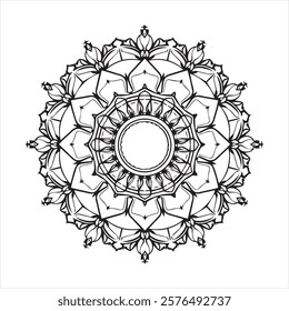 Flower Mandala Vintage decorative pattern 