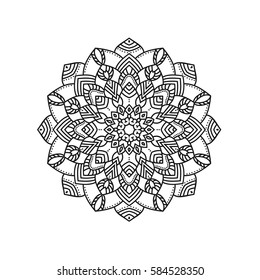 Flower Mandala. Vintage mandala, elements mandala. Oriental pattern with mandala, vector illustration