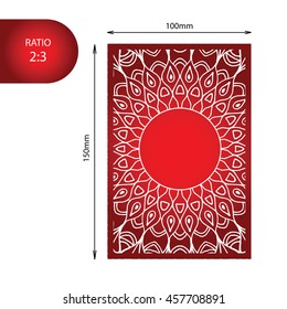 Flower mandala wedding invitation - hand drawn zentangle pattern. Perfect for laser cutting.
