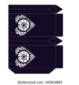 Flower mandala wedding invitation - hand drawn zentangle pattern. Perfect for laser cutting.