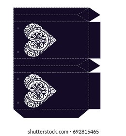 Flower mandala wedding invitation - hand drawn  pattern. Perfect for laser cutting.