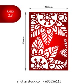 Flower mandala wedding invitation. Perfect for laser cutting.