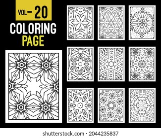 Flower Mandalas Adult Coloring Book. Oriental pattern, vector illustration. Islam, Arabic, Indian, turkish, pakistan, chinese, mystic, ottoman motifs. Coloring book page mandala, kdp Interior