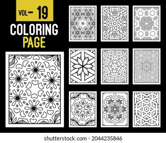 Flower Mandalas Adult Coloring Book. Oriental pattern, vector illustration. Islam, Arabic, Indian, turkish, pakistan, chinese, mystic, ottoman motifs. Coloring book page mandala, kdp Interior