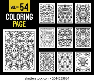 Flower Mandalas Adult Coloring Book. Oriental pattern, vector illustration. Islam, Arabic, Indian, turkish, pakistan, chinese, mystic, ottoman motifs. Coloring book page mandala, kdp Interior