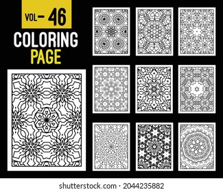 Flower Mandalas Adult Coloring Book. Oriental pattern, vector illustration. Islam, Arabic, Indian, turkish, pakistan, chinese, mystic, ottoman motifs. Coloring book page mandala, kdp Interior