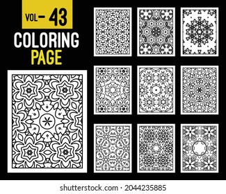 Flower Mandalas Adult Coloring Book. Oriental pattern, vector illustration. Islam, Arabic, Indian, turkish, pakistan, chinese, mystic, ottoman motifs. Coloring book page mandala, kdp Interior