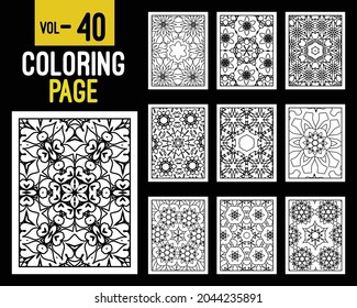 Flower Mandalas Adult Coloring Book. Oriental pattern, vector illustration. Islam, Arabic, Indian, turkish, pakistan, chinese, mystic, ottoman motifs. Coloring book page mandala, kdp Interior