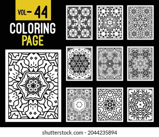 Flower Mandalas Adult Coloring Book. Oriental pattern, vector illustration. Islam, Arabic, Indian, turkish, pakistan, chinese, mystic, ottoman motifs. Coloring book page mandala, kdp Interior