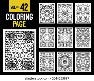 Flower Mandalas Adult Coloring Book. Oriental pattern, vector illustration. Islam, Arabic, Indian, turkish, pakistan, chinese, mystic, ottoman motifs. Coloring book page mandala, kdp Interior