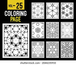 Flower Mandalas Adult Coloring Book. Oriental pattern, vector illustration. Islam, Arabic, Indian, turkish, pakistan, chinese, mystic, ottoman motifs. Coloring book page mandala, kdp Interior