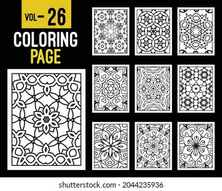 Flower Mandalas Adult Coloring Book. Oriental pattern, vector illustration. Islam, Arabic, Indian, turkish, pakistan, chinese, mystic, ottoman motifs. Coloring book page mandala, kdp Interior